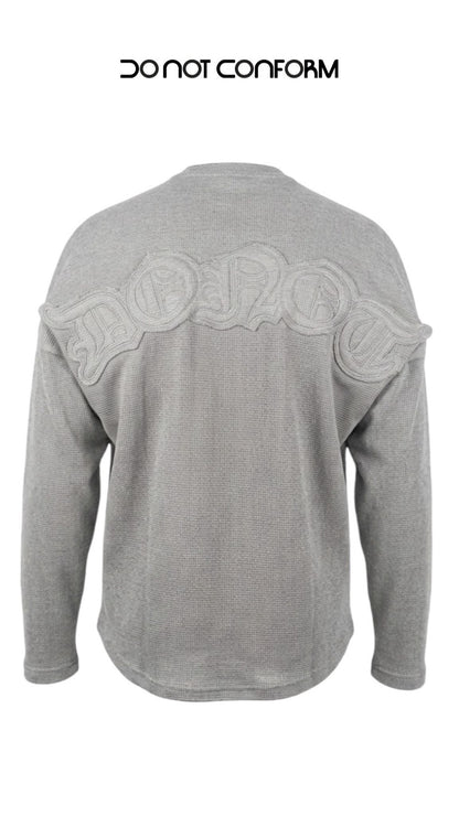 WAFFLE GREY DONOT LONG SLEEVE 3038