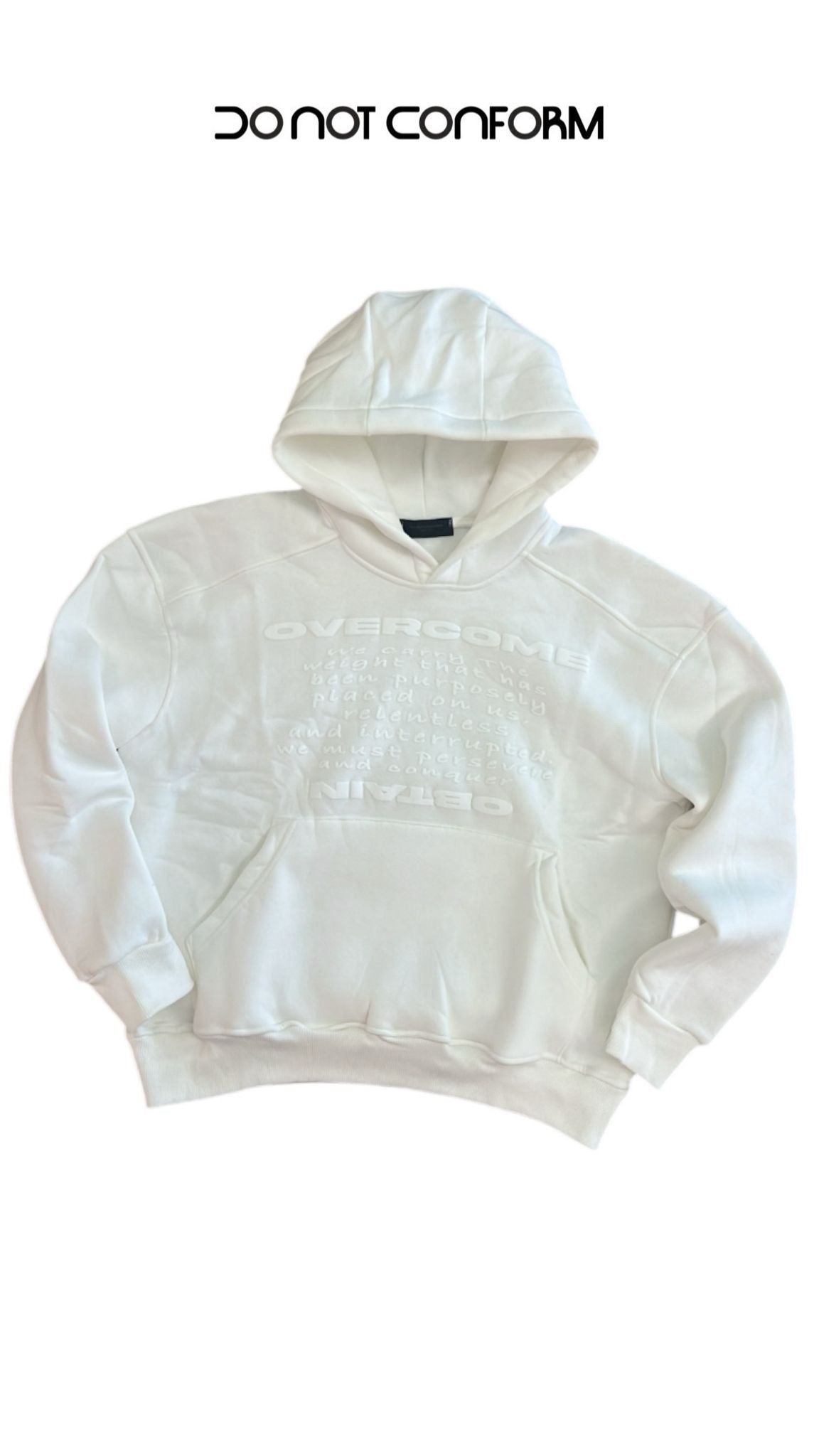 HOODIE-PRINT OVERCOME WHITE