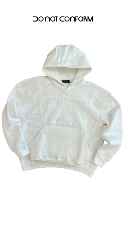 HOODIE-PRINT OVERCOME WHITE 6040