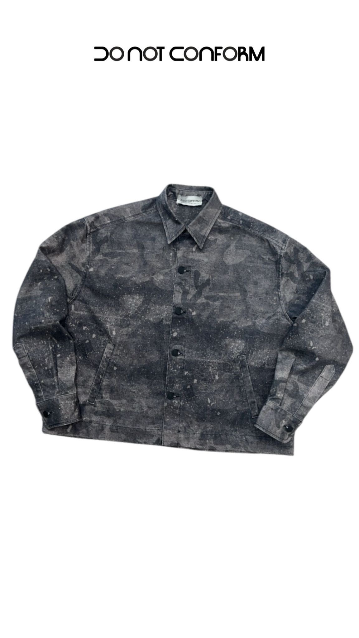 SHIRT DENIM BLACK CAMOUFLAGE
