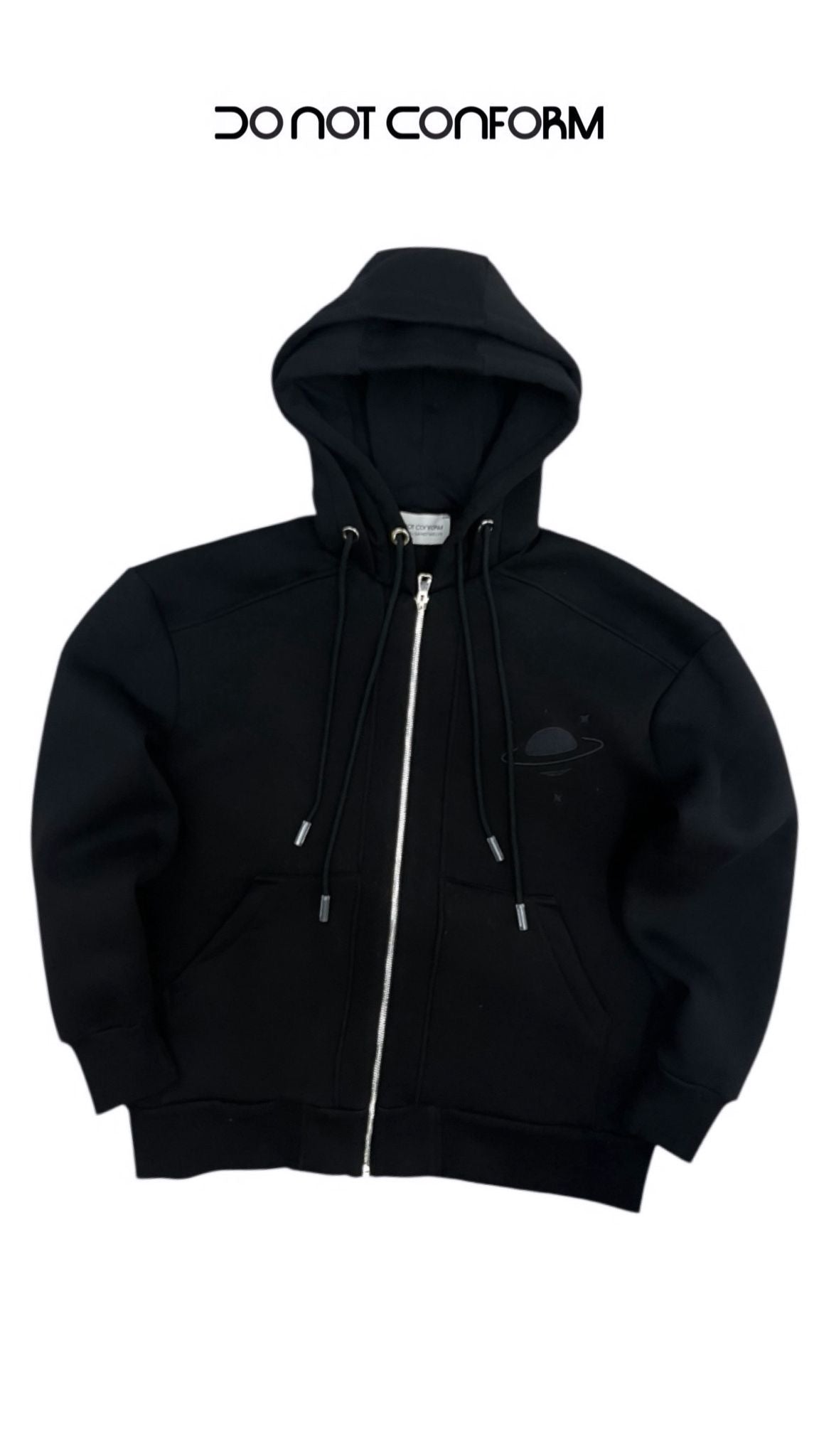 SATURN DOUBLE HOODED BLACK