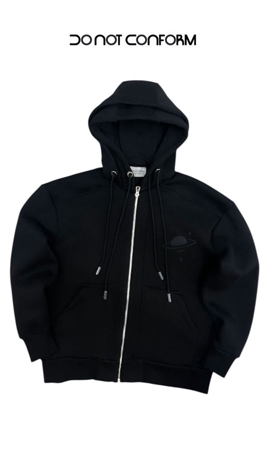 SATURN DOUBLE HOODED BLACK