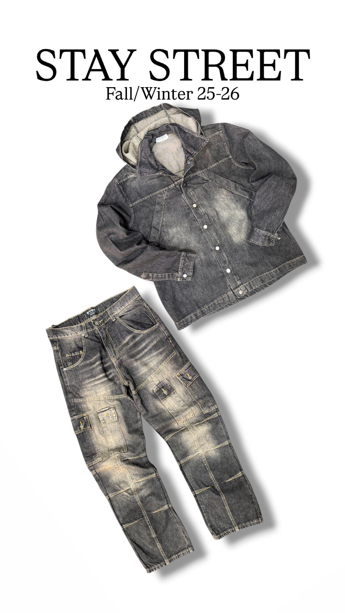 DENIM COORDSET MULTIPOCKET