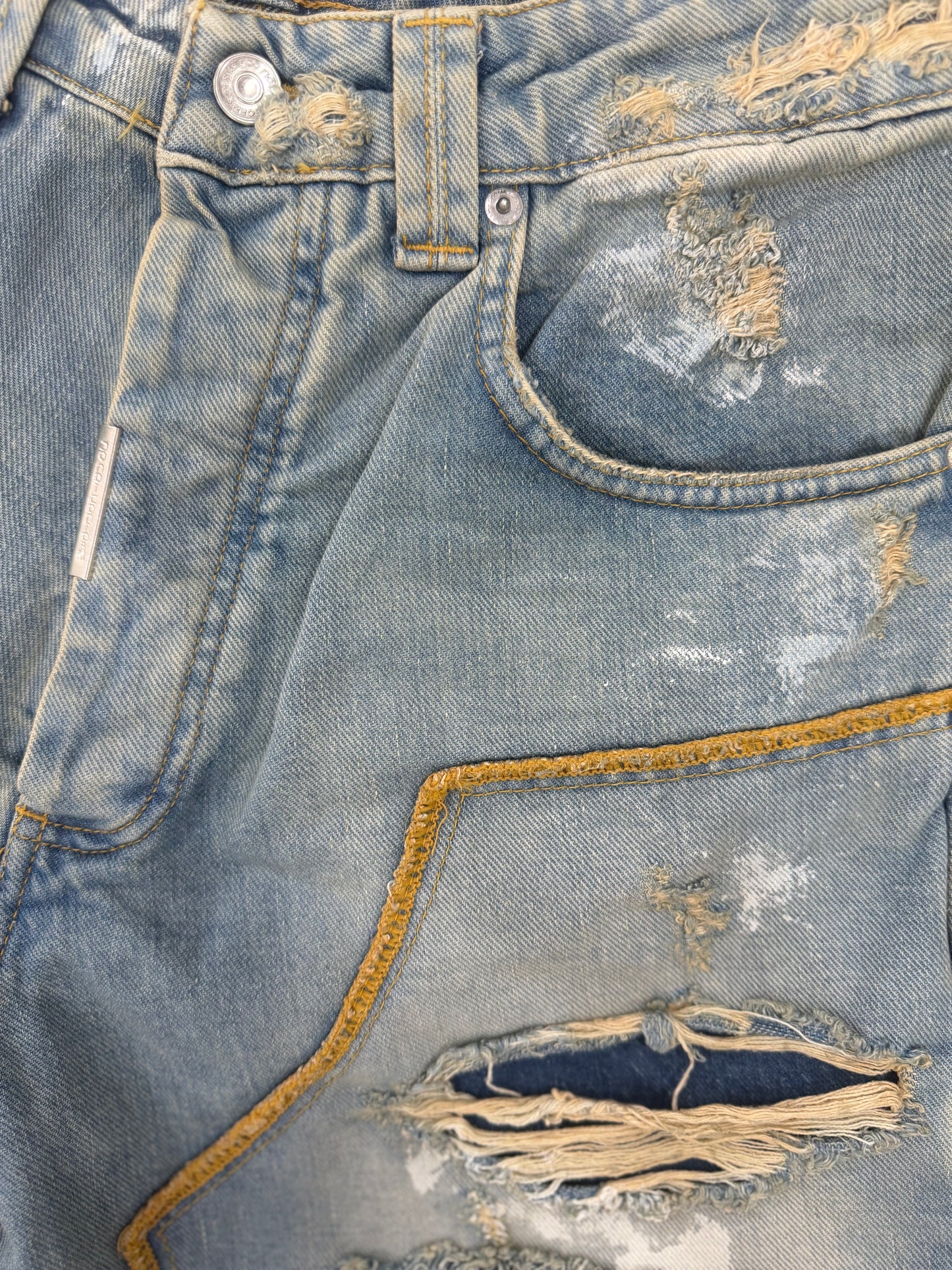 DOUBLE WORK SHORTS WHITE PAINT 2636