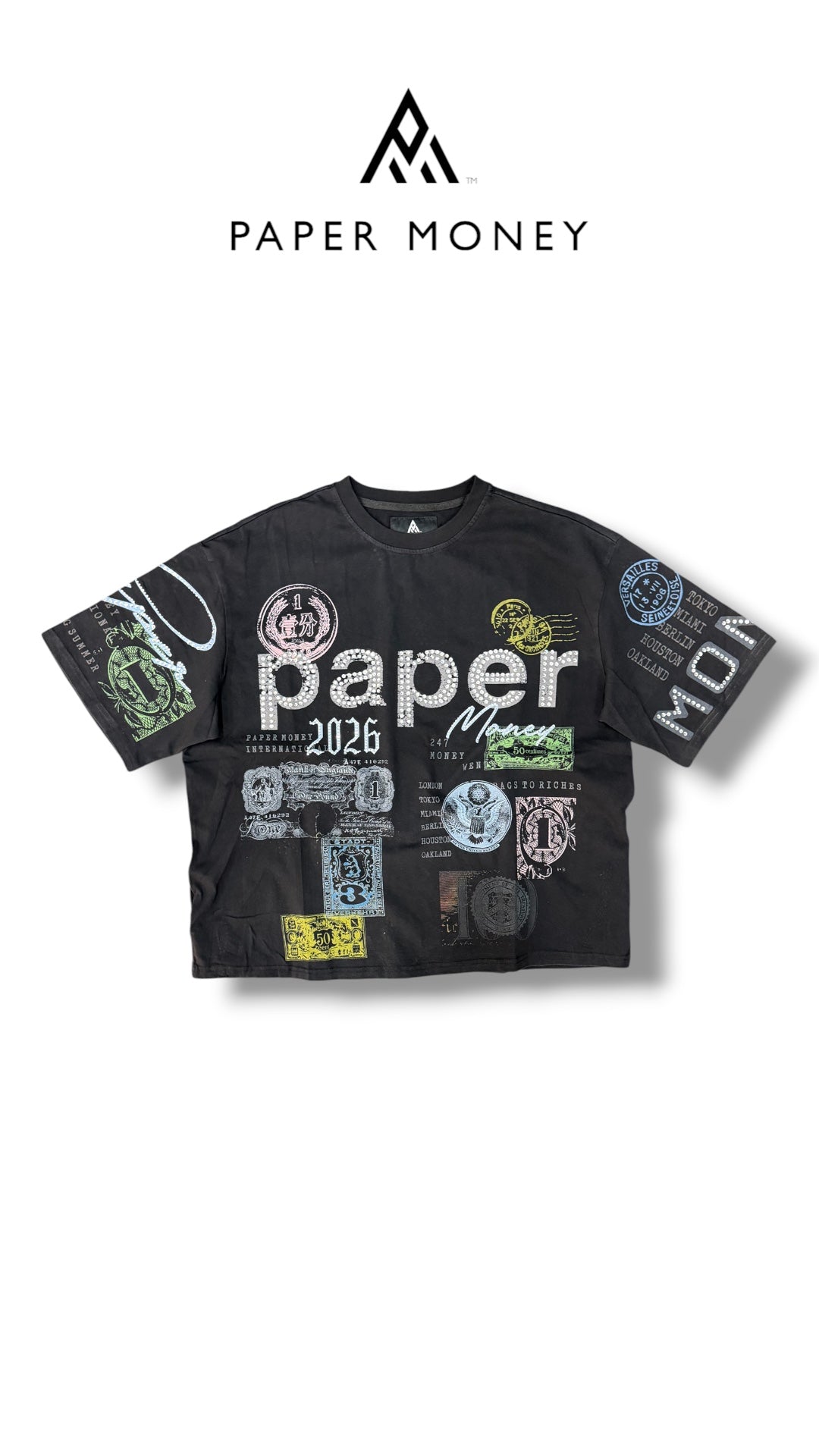DREAMERS BLACK TEE PAPER MONEY