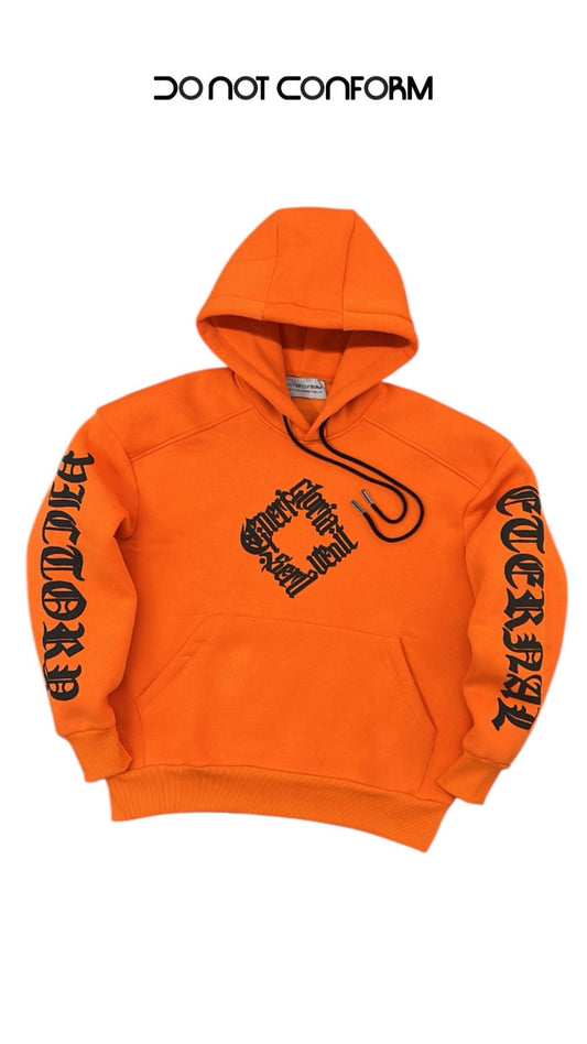 ORANGE HOODIE PRINT ALL SIDES