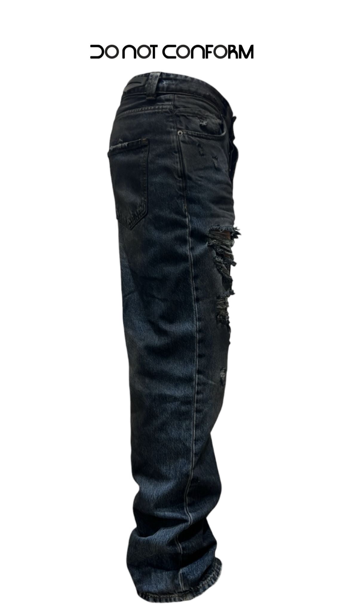 BAGGY BLUE PIGMENTED BLACK ABRASION 2612