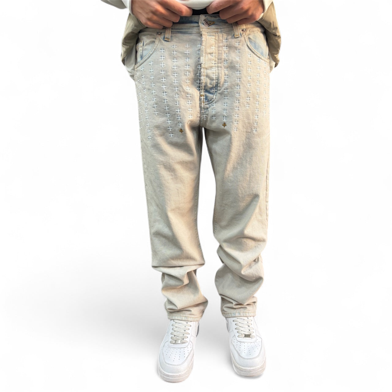 CAMOMILE BAGGY CROSS EMBROIDERY