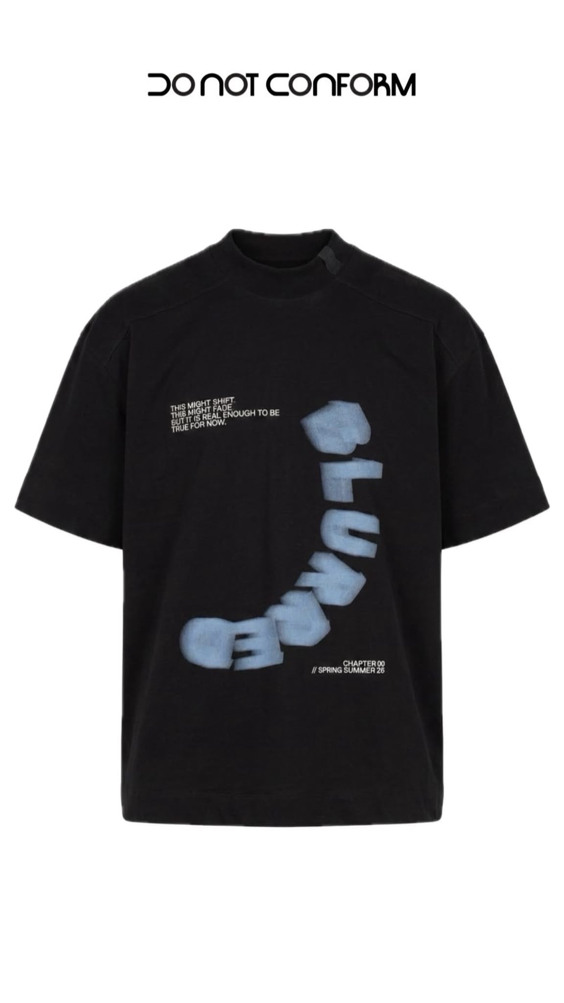 BLURRED BLACK TEE 3022
