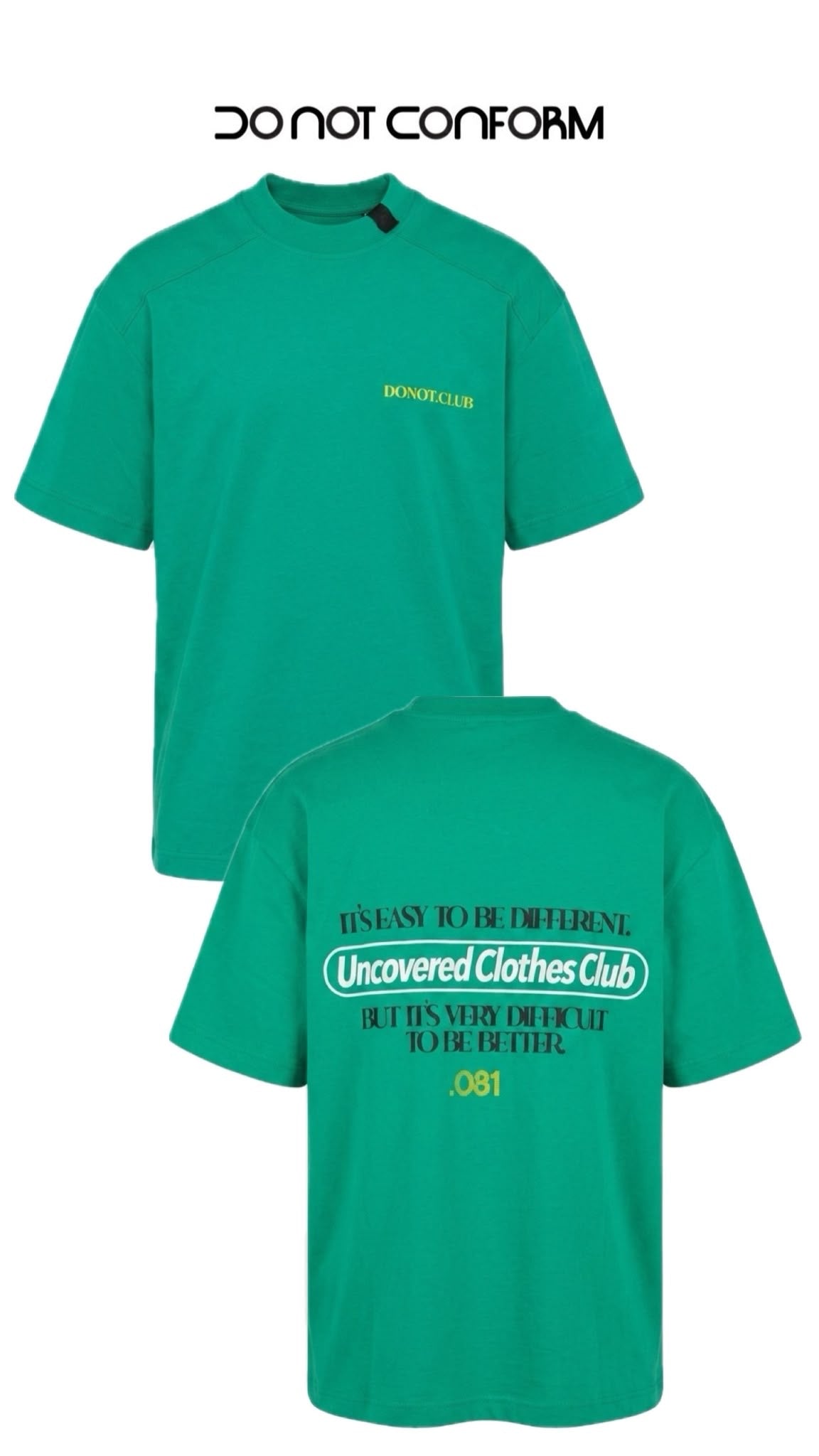 DONOT. CLUB 081 GREEN TEE 3023