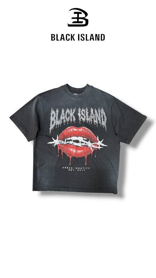 COMPASS GRAPHIC BLACK TEE BLACK ISLAND