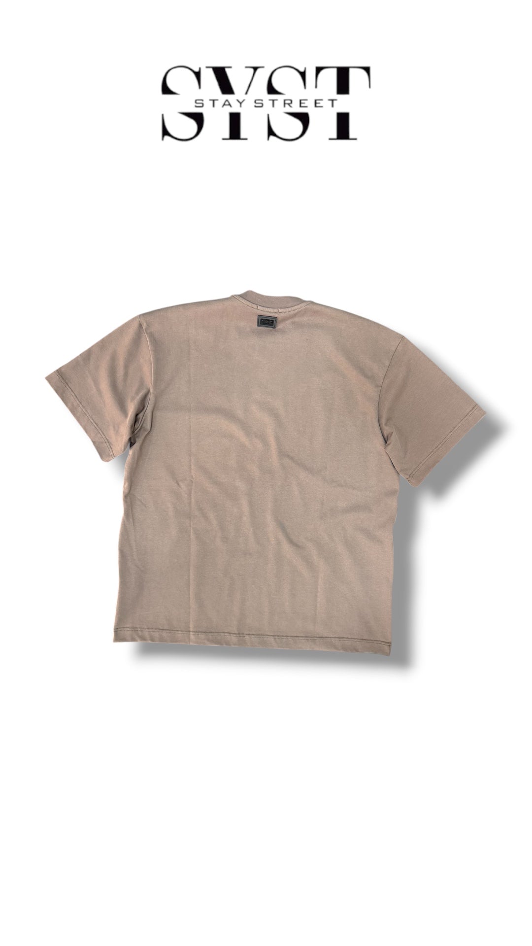 GRID PATTERN TOBACCO TEE 7004