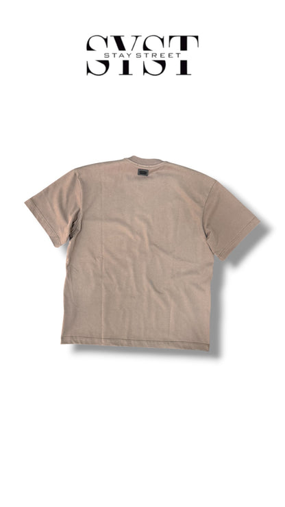 GRID PATTERN TOBACCO TEE 7004