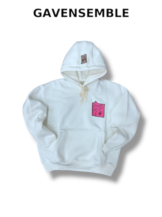 HOODIE MERCI WHITE