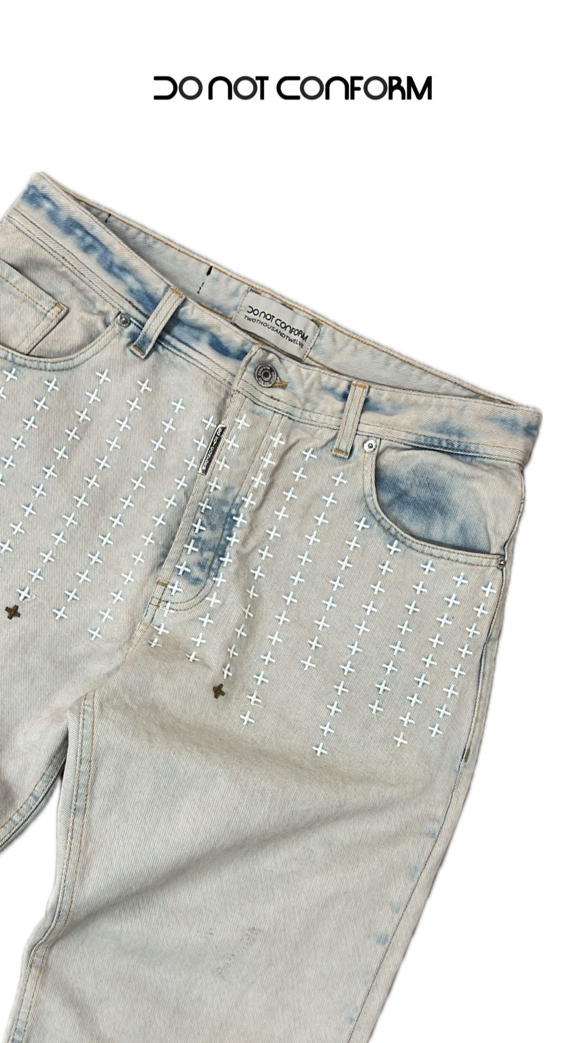 CAMOMILE BAGGY CROSS EMBROIDERY