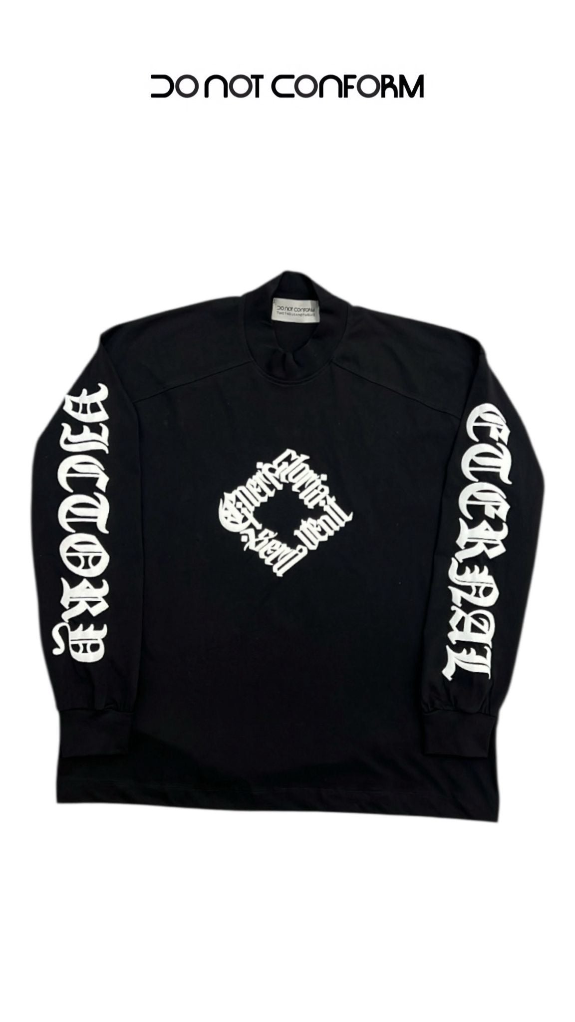 BLACK LONG SLEEVE PRINT ALL SIDES
