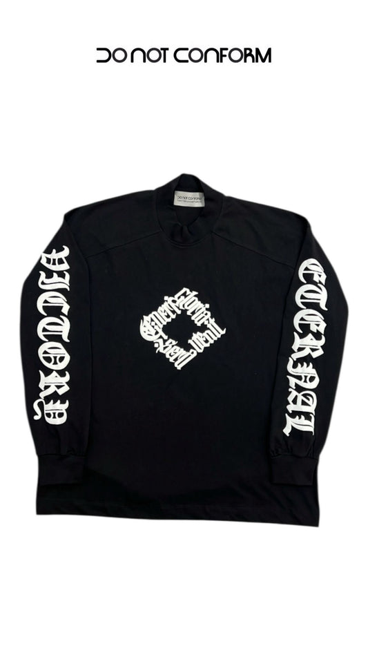 BLACK LONG SLEEVE PRINT ALL SIDES