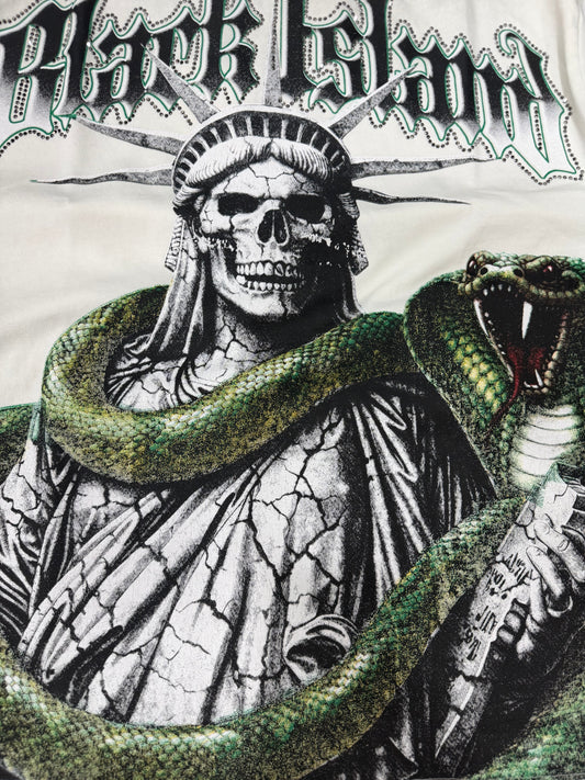 STATUE SNAKE OFF-WHITE TEE BLACK ISLAND 2032