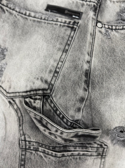 ACID WASH GRIGIO CARGO SHORTS 400
