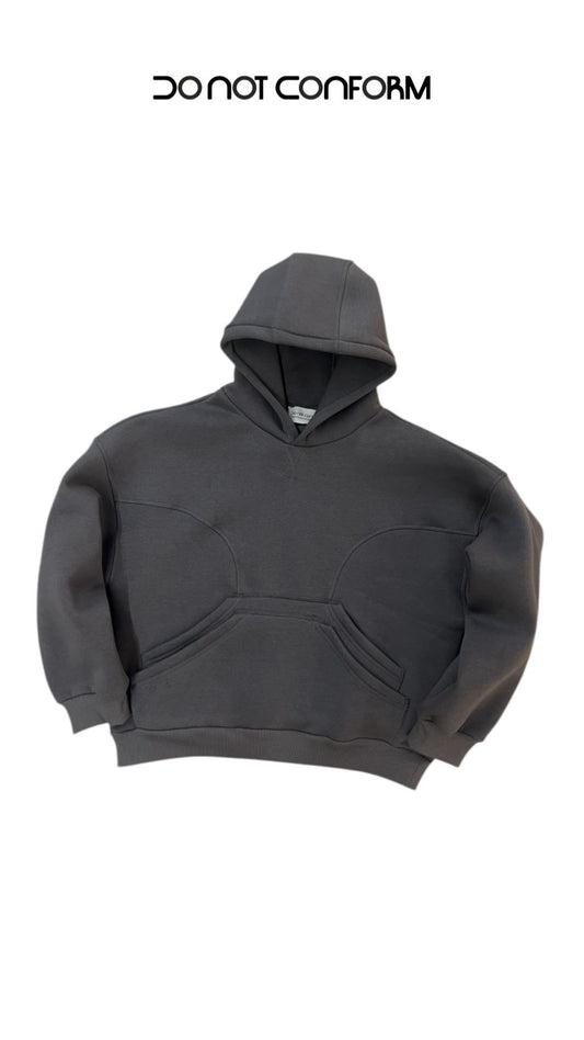 HOODIE STITCHING-DOUBLE POUCH LEAD