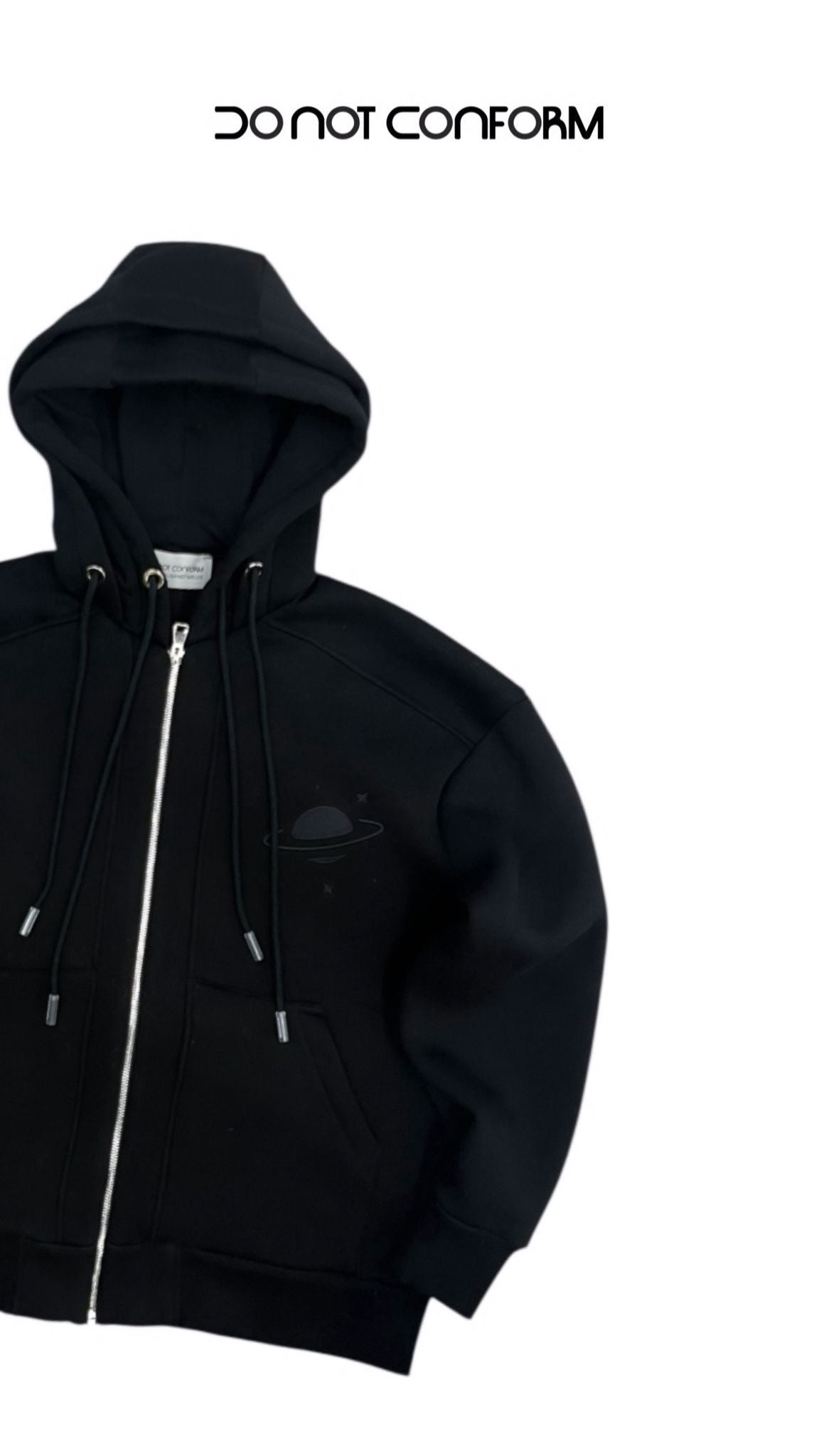 SATURN DOUBLE HOODED BLACK