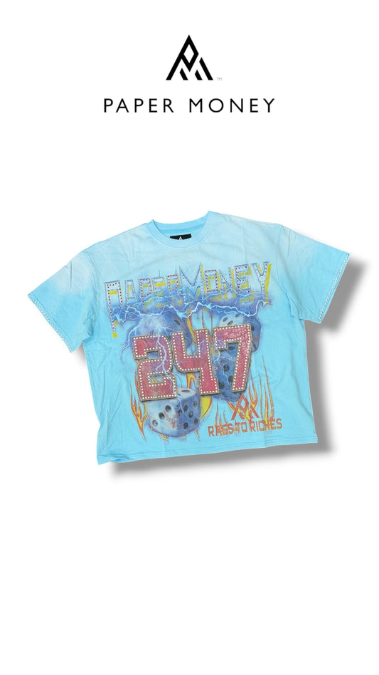PAPER MONEY SKY ROLLING 247 TEE