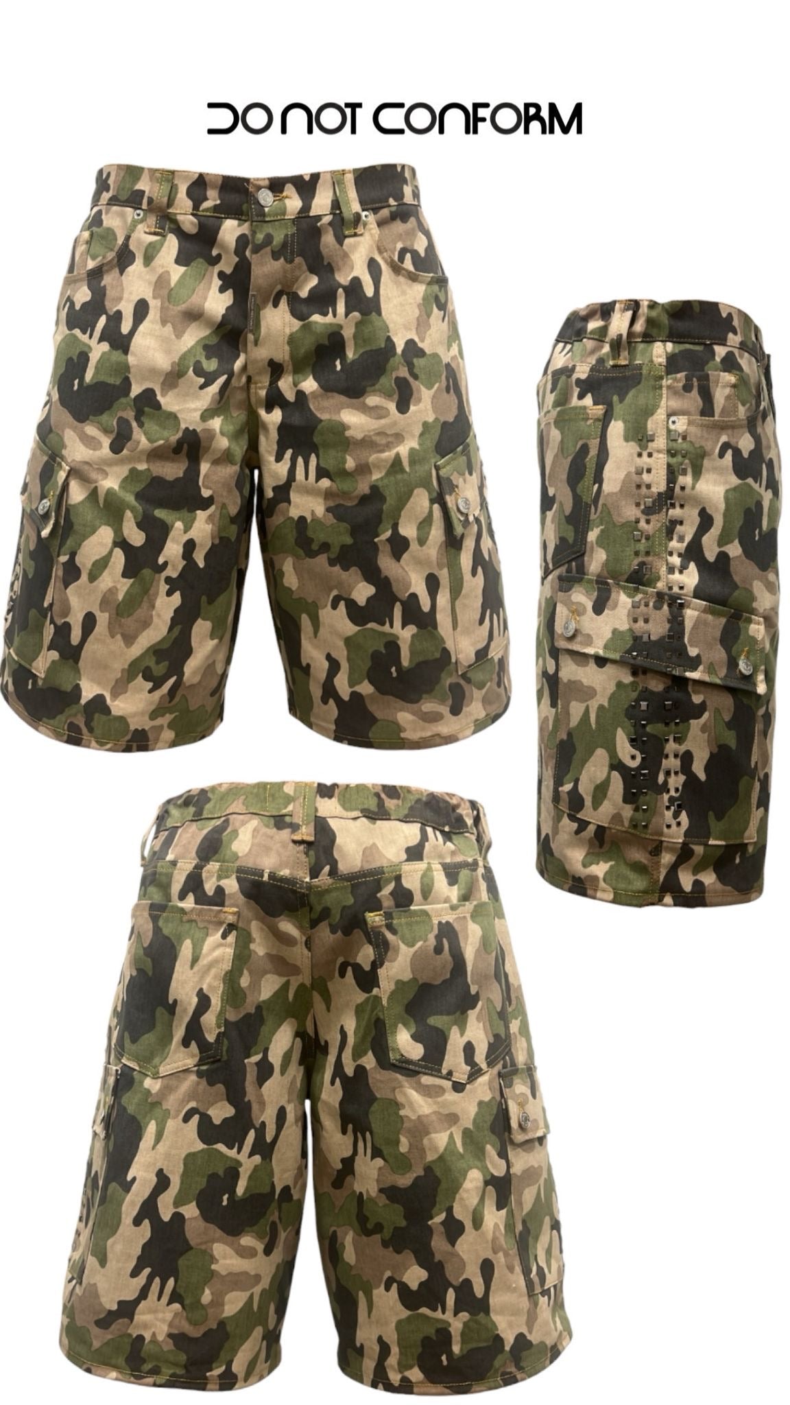 MILITARY SHORT POCKETS RHINESTONE 2625