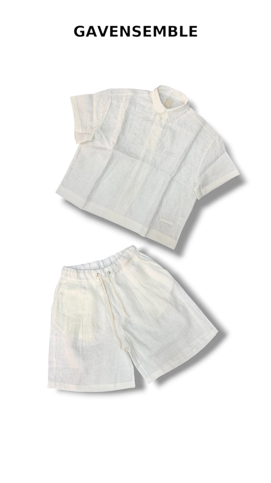 GAVENSEMBLE LINEN SET WHITE 620/530