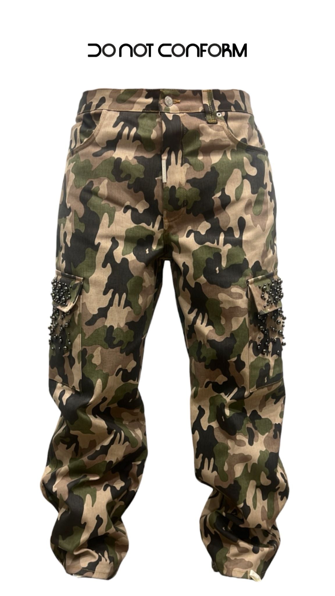MILITARY CARGO POCKETS RHINESTONE 3024
