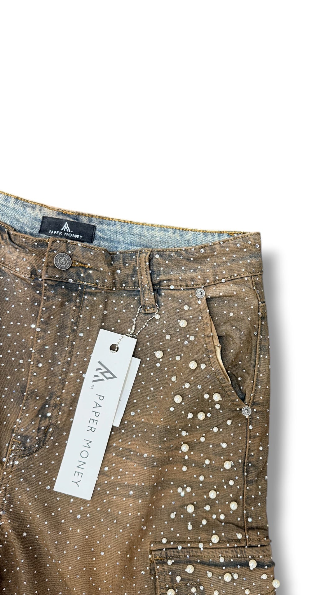 PAPER MONEY PEARL CRYSTAL SHORTS DUSK