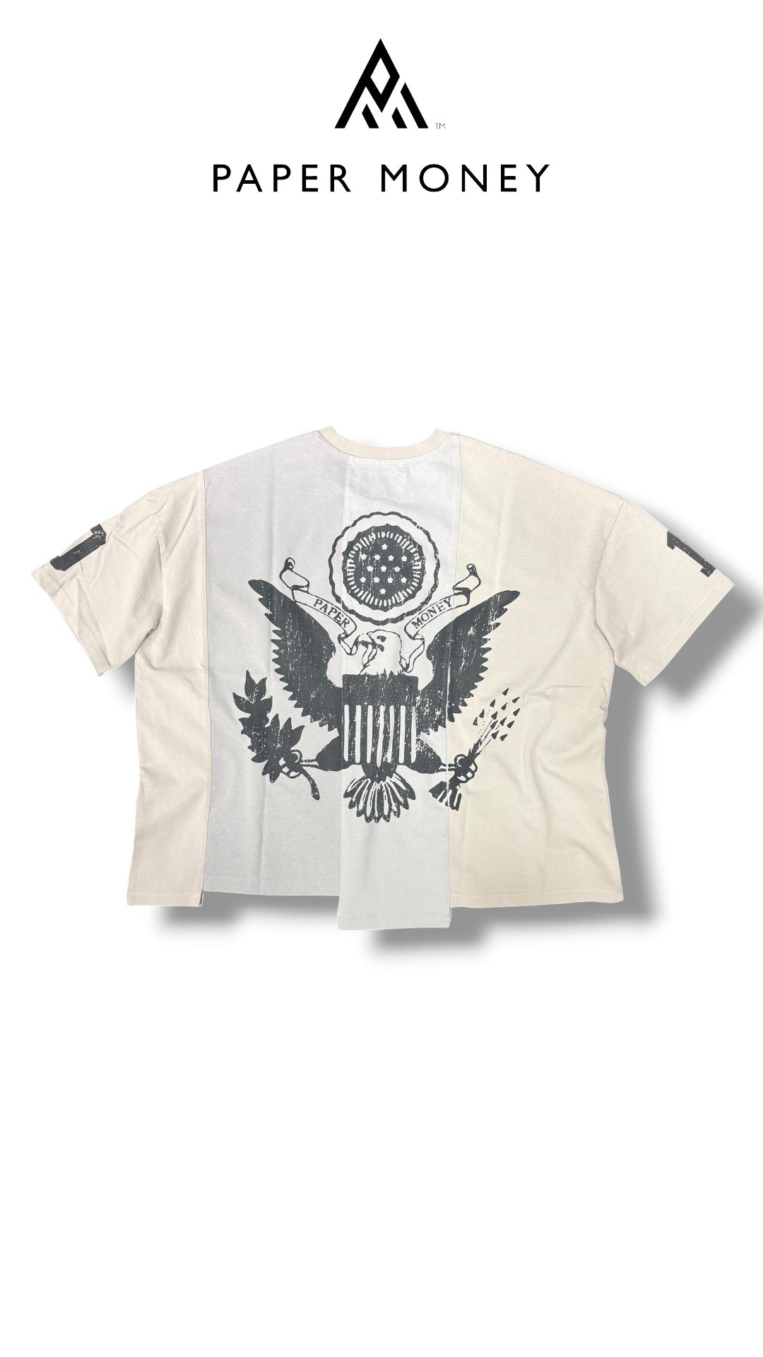 HEART OVER GREED PANEL SHIRT GREY