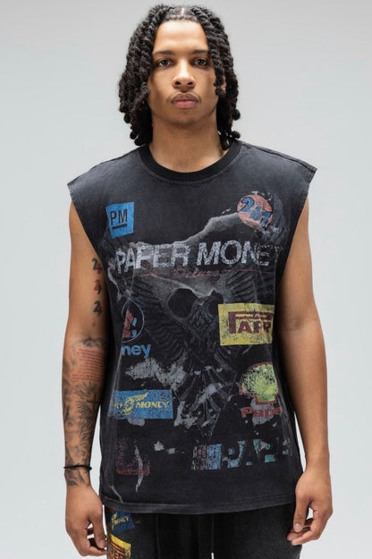 RACING CLUB SLEEVELESS PAPER MONEY