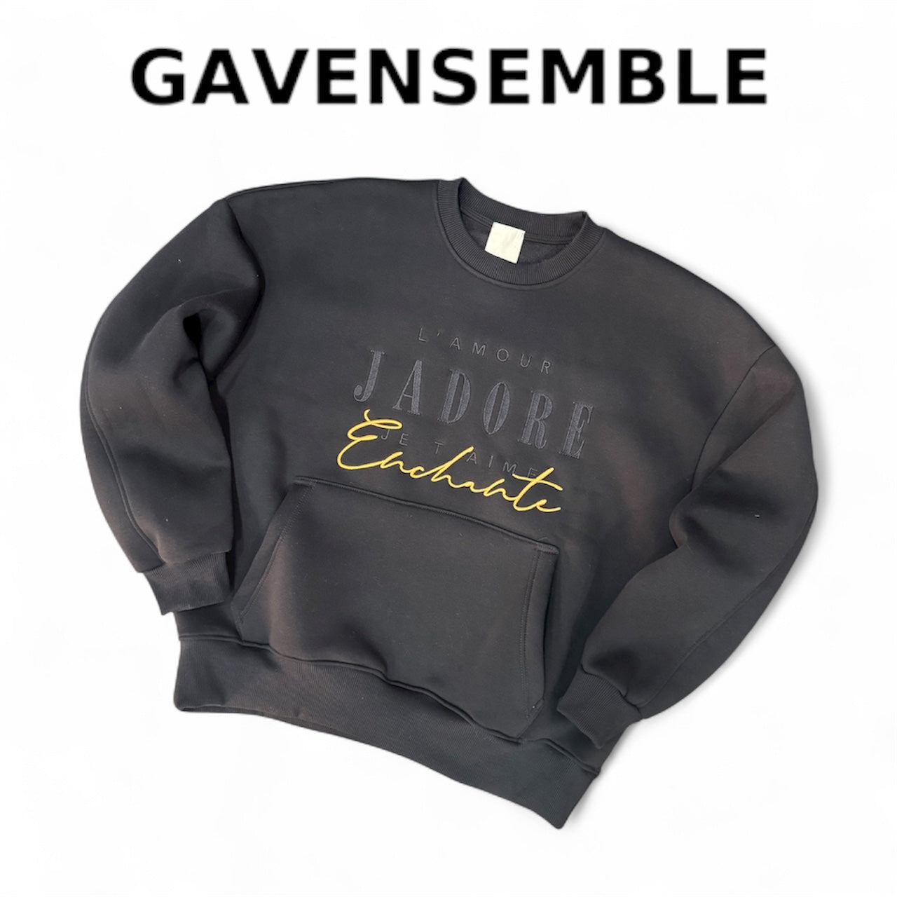 HOODIE L’AMOUR JADORE BLACK