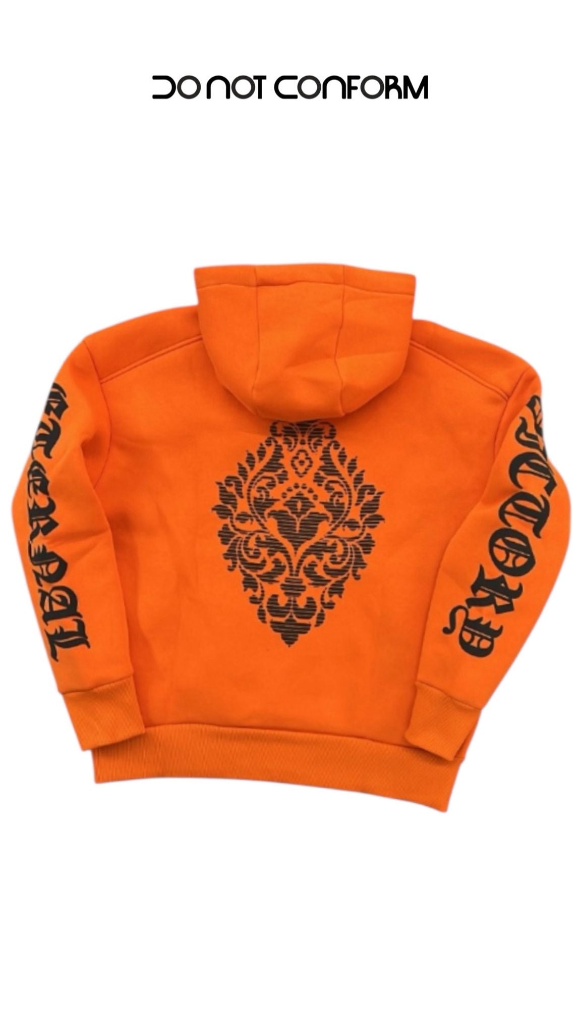 ORANGE HOODIE PRINT ALL SIDES