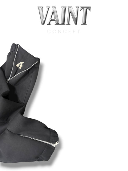 BLACK TRACKSUIT SET