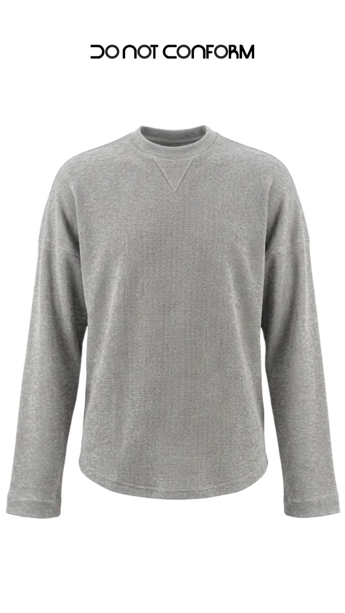 WAFFLE GREY DONOT LONG SLEEVE 3038