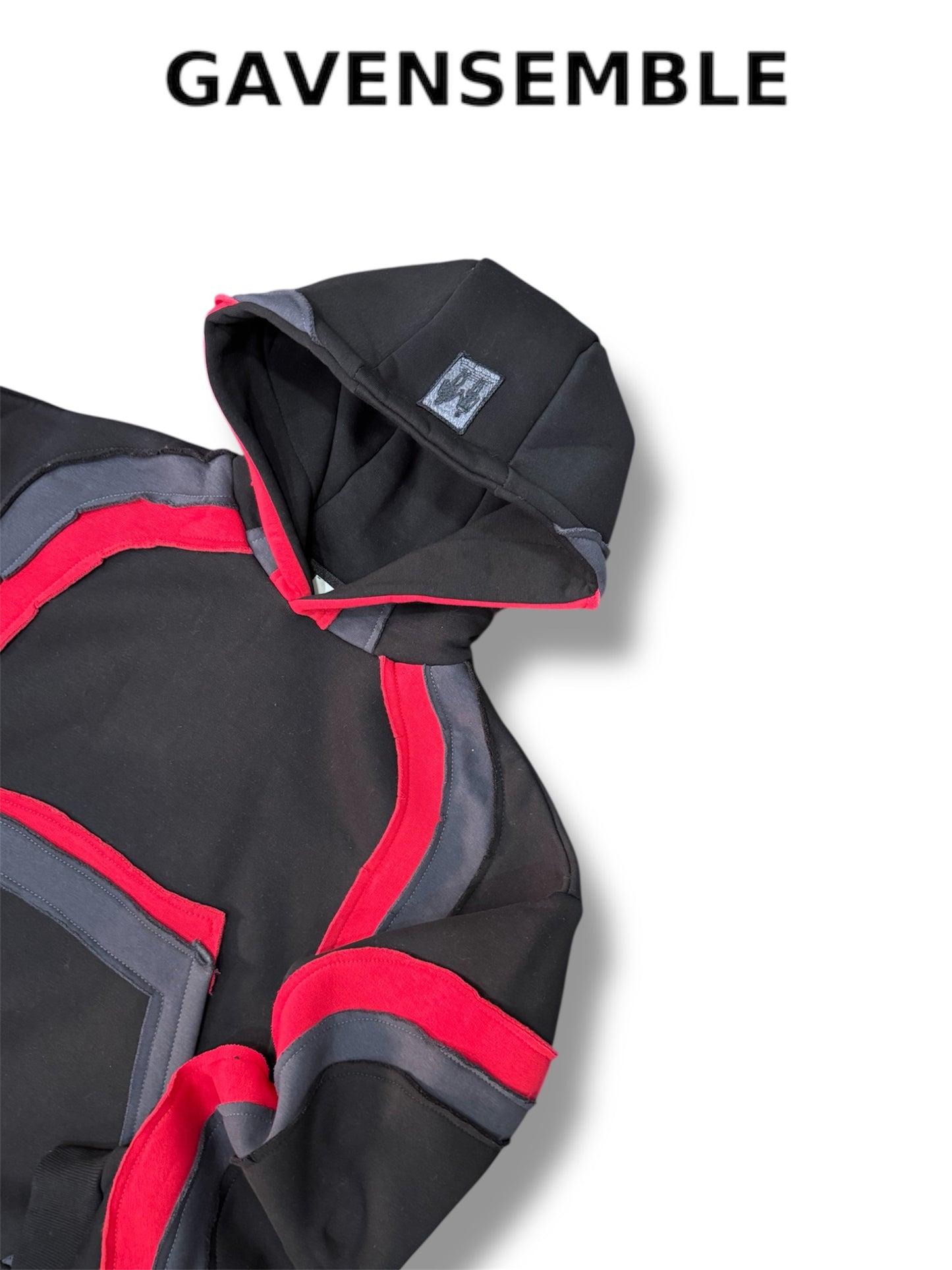 BLACK TRIPLE LAYER HOODIE