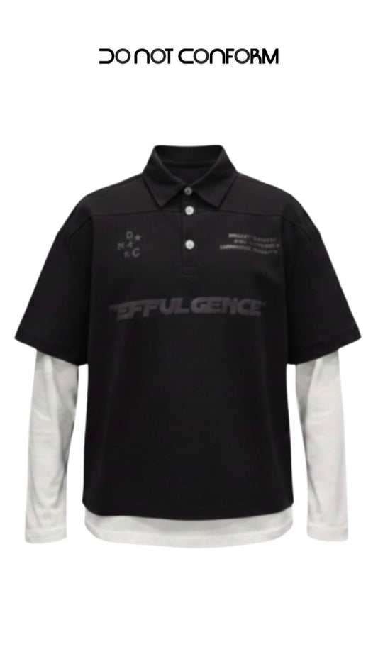 POLO BLACK DOUBLE-SLEEVED 3000