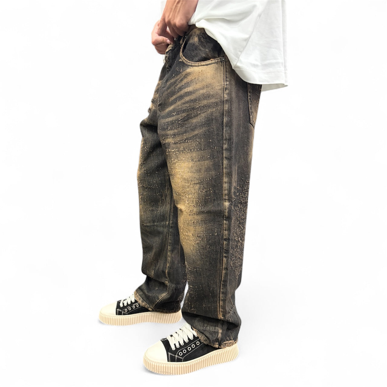 BAGGY ABRASIONI SABBIATO