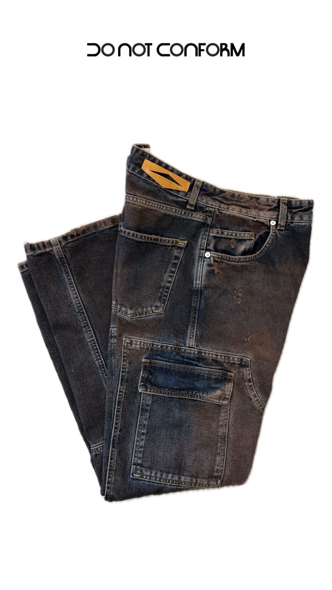 BAGGY CARGO WORKER SANDBLASTED BROWN