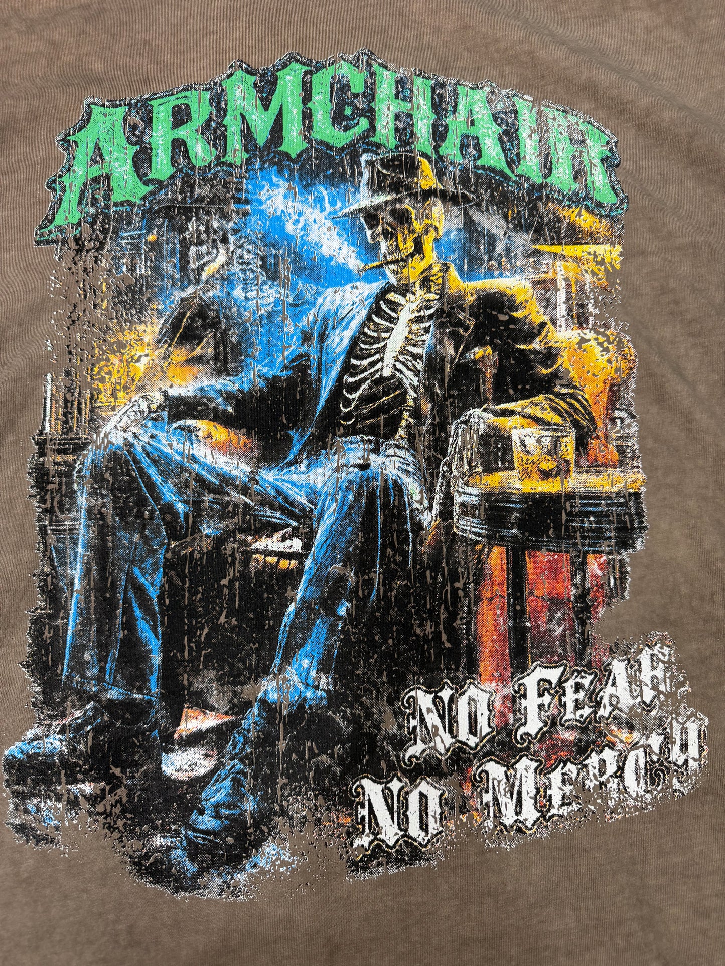 ARMCHAIR WASHED TEE BROWN 3068