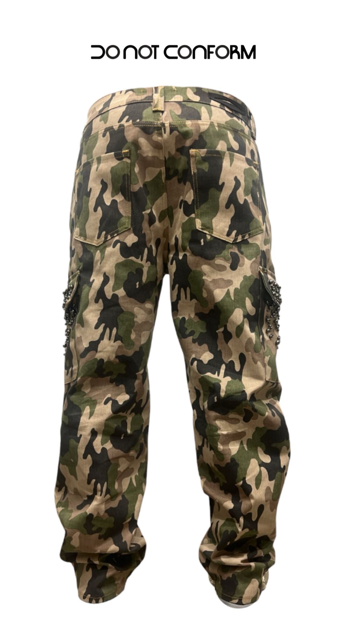 MILITARY CARGO POCKETS RHINESTONE 3024