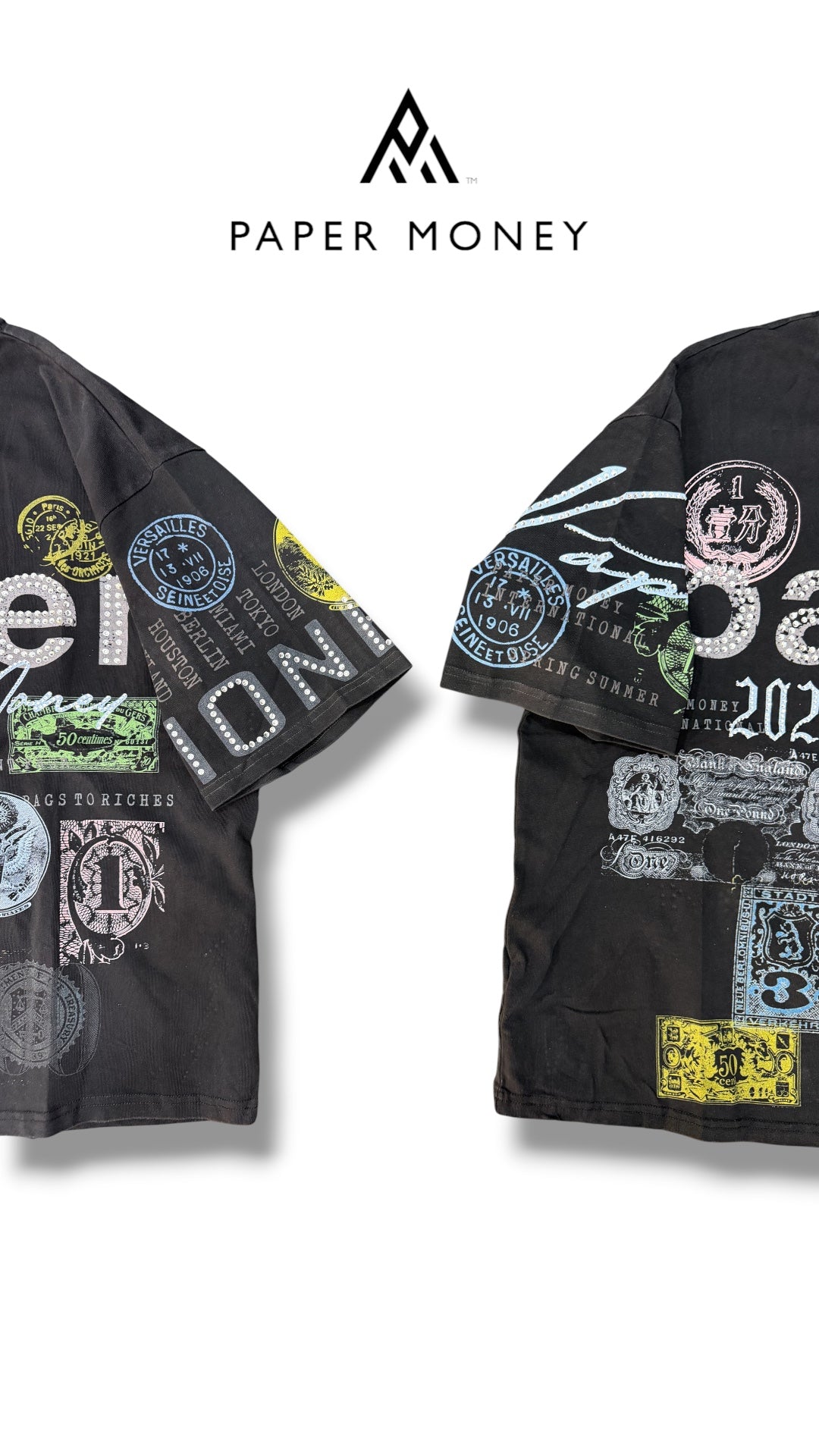 DREAMERS BLACK TEE PAPER MONEY