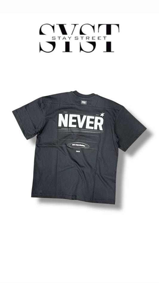 BLACK TEE NEVER 7016