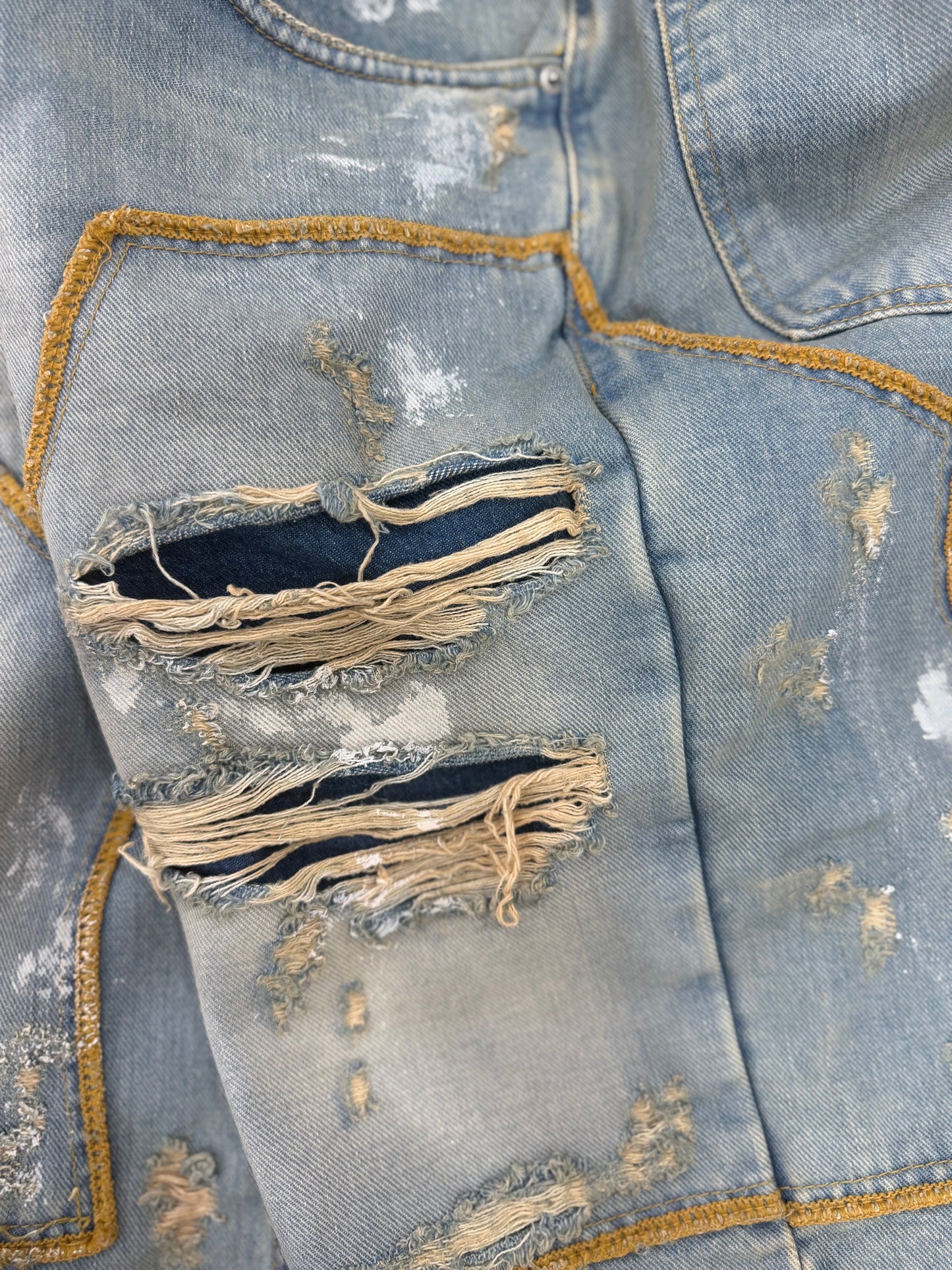 DOUBLE WORK SHORTS WHITE PAINT 2636