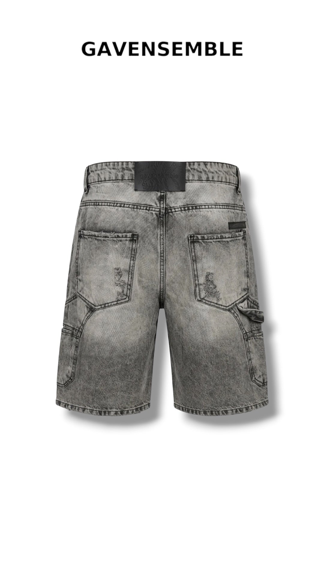 ACID WASH GRIGIO CARGO SHORTS 400