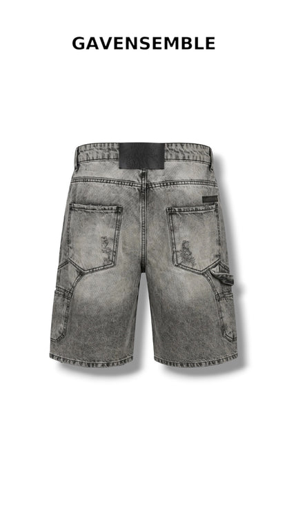 ACID WASH GRIGIO CARGO SHORTS 400
