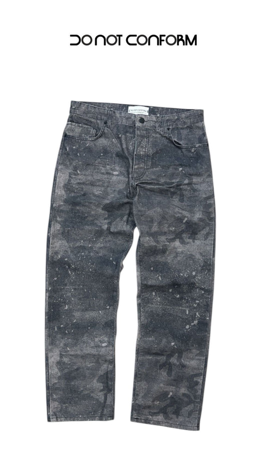 BAGGY DENIM BLACK CAMOUFLAGE