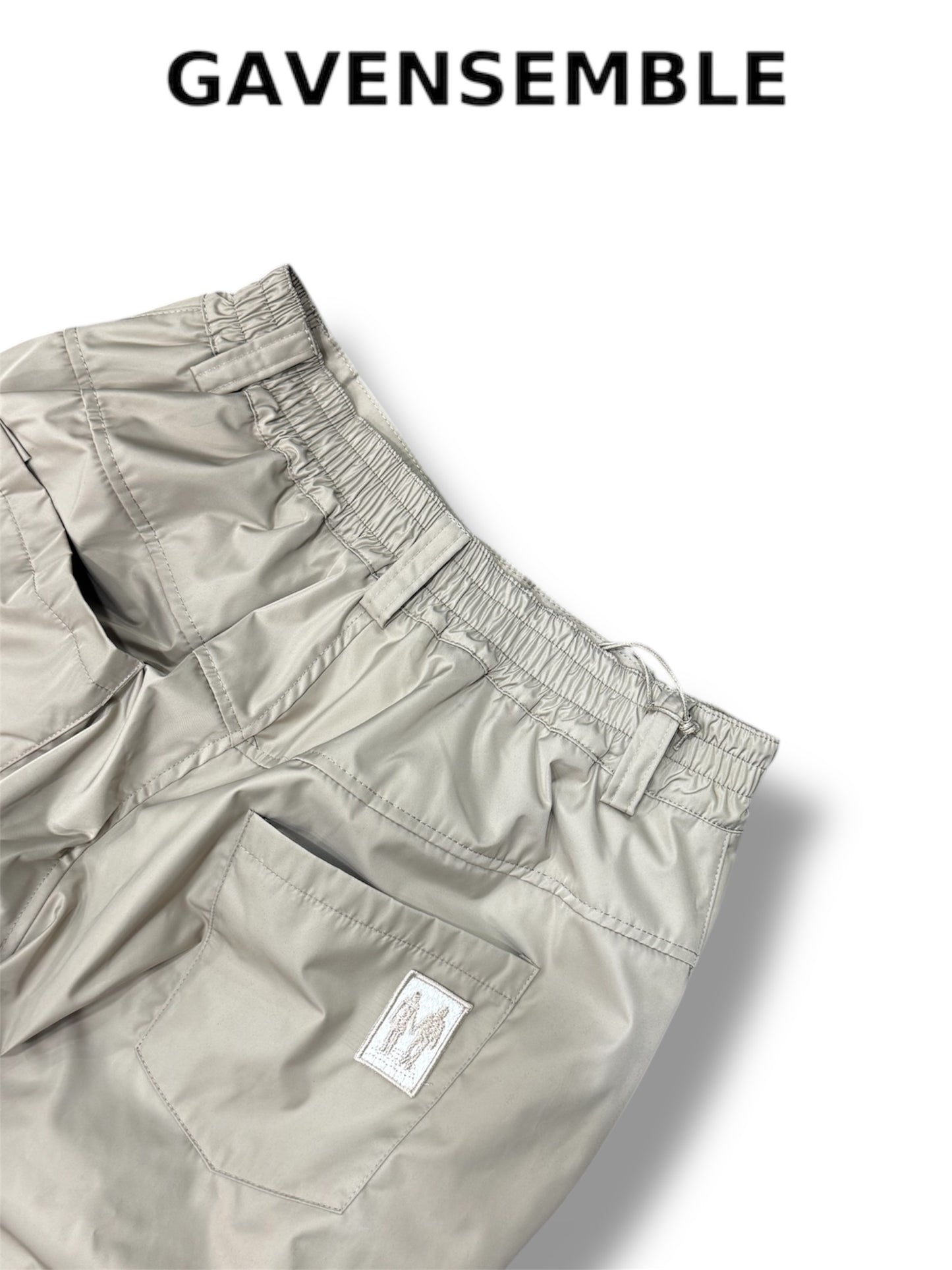 BEIGE NYLON PENCE PANTS