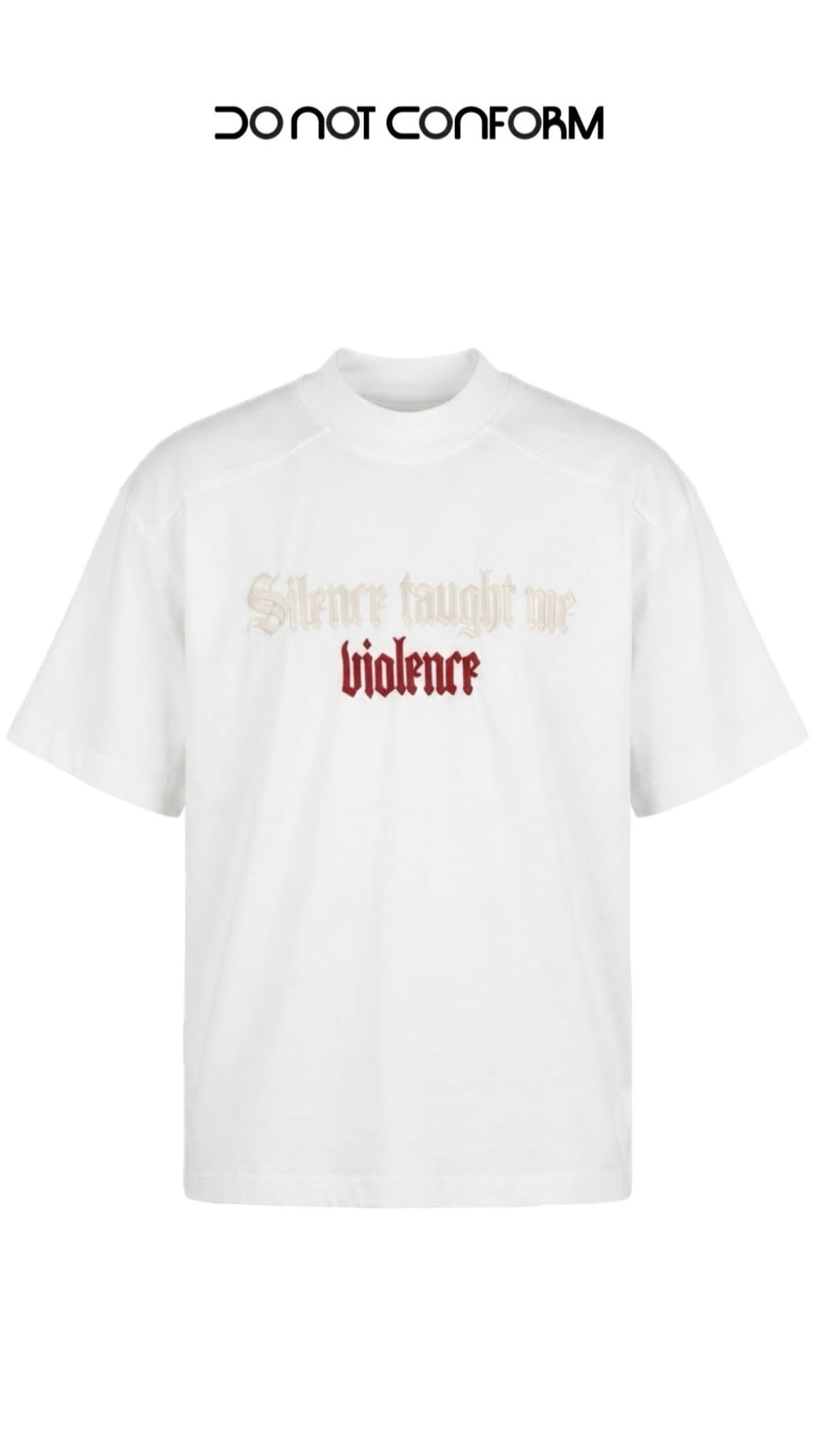 SILENCE TAUGHT WHITE TEE 3027
